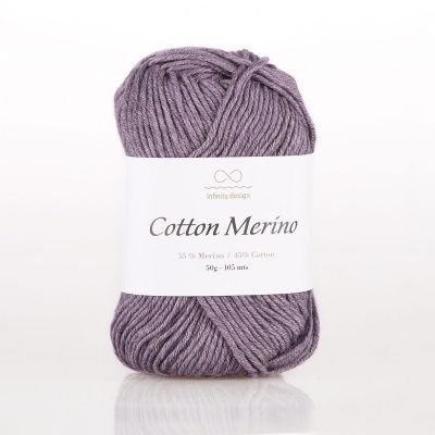 Infinity Cotton Merino (5042 DUSTY PURPEL MELERT) 55% мериносовая шерсть, 45% хлопок  50гр/105 м