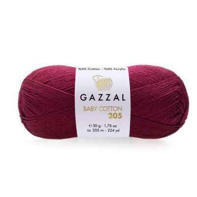 Пряжа Gazzal Baby Cotton 205 (535); Состав: 50% Хлопок, 50% Акрил; 50 гр/205 м